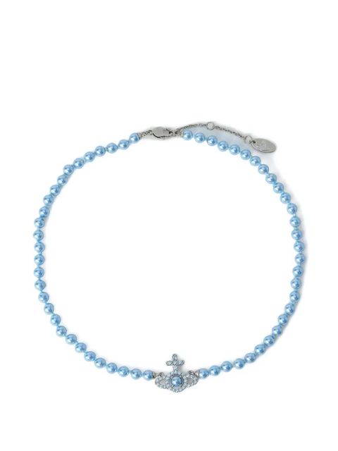 Vivienne Westwood orb pendant pearl necklace - Blue - zdjęcie produktu nr 1