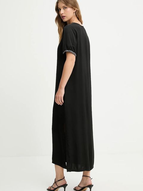 Answear.LAB sukienka kolor czarny midi prosta