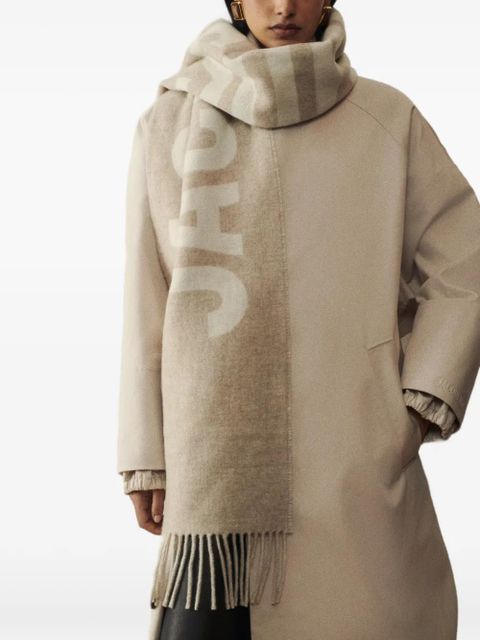 Jacquemus fringed logo scarf - Neutrals - zdjęcie produktu nr 2
