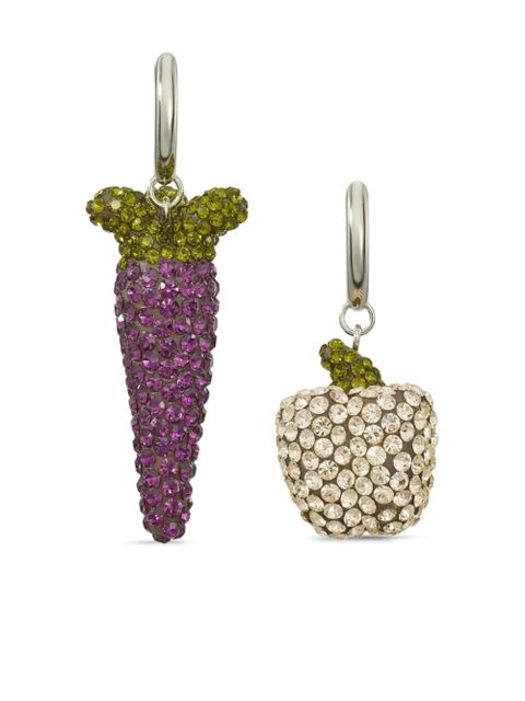 Tory Burch Curiosity Vegetable earrings - Silver