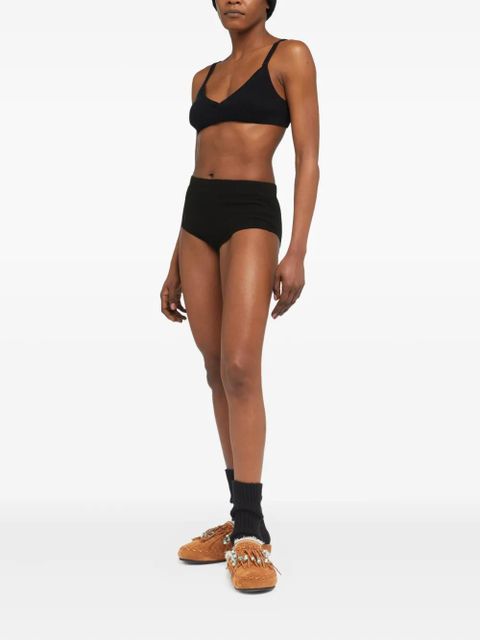 Alanui cashmere-blend shorts - Black