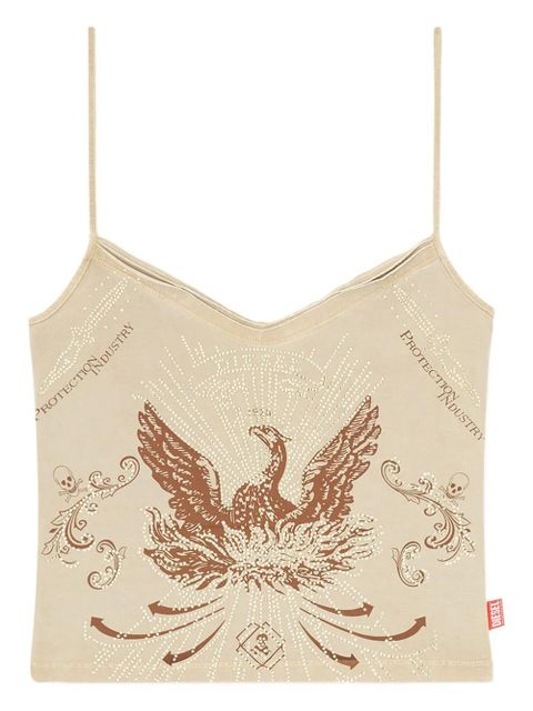 Diesel eagle-print cami tank top - Neutrals - zdjęcie produktu nr 1