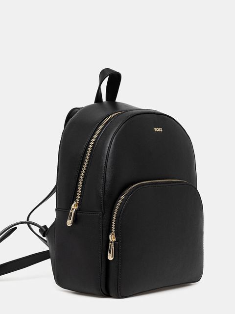 BOSS plecak skórzany damski kolor czarny mały gładki 50552169