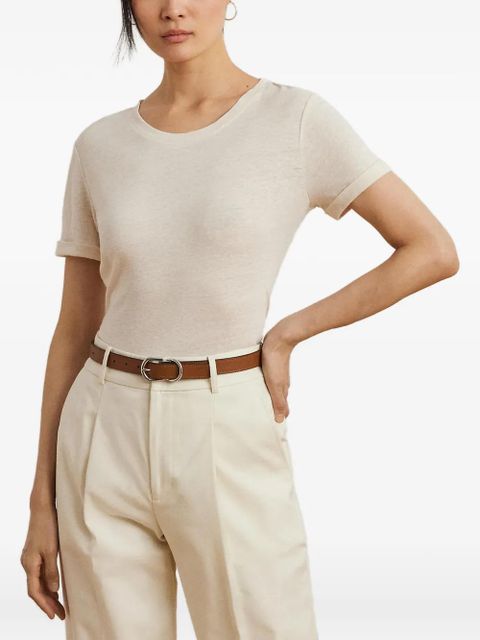 Lauren Ralph Lauren rolled-cuff T-shirt - Neutrals - zdjęcie produktu nr 1