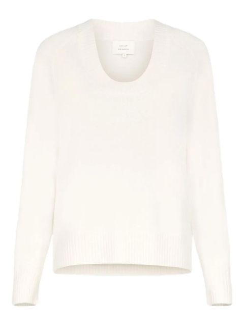 LouLou de Saison U-neck ribbed sweater - Neutrals - zdjęcie produktu nr 1