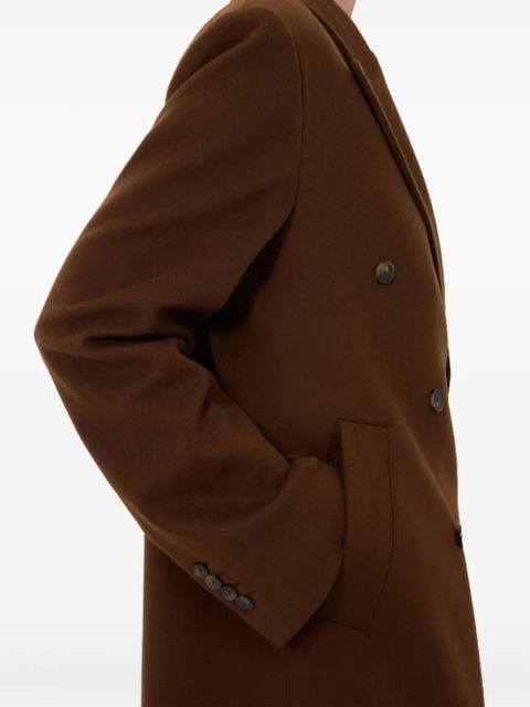 LouLou de Saison peak lapel double-breasted coat - Brown