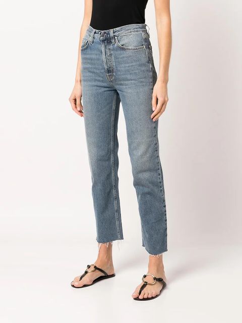 TOTEME cropped straight-leg jeans - Blue