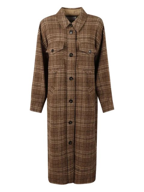 MARANT ÉTOILE check pocket coat - Brown - zdjęcie produktu nr 1