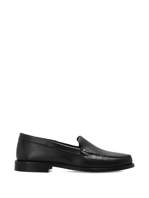 Aeyde block-heel leather loafers - Black - zdjęcie produktu nr 1