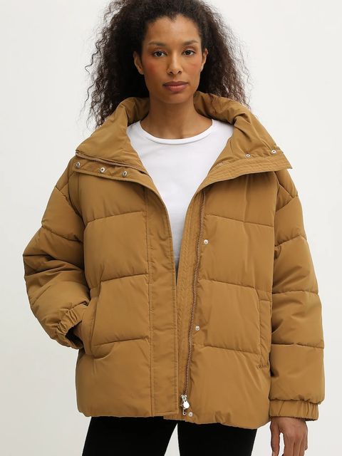 EA7 Emporio Armani kurtka kolor brązowy zimowa AF16078.7W000652