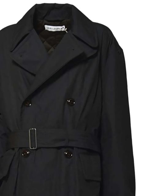 OUR LEGACY quilted double-breasted belted trench coat - Black - zdjęcie produktu nr 2