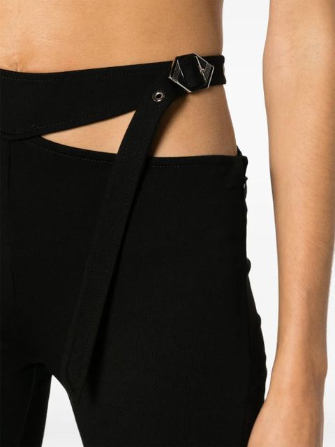 The Attico cut-out flared trousers - Black