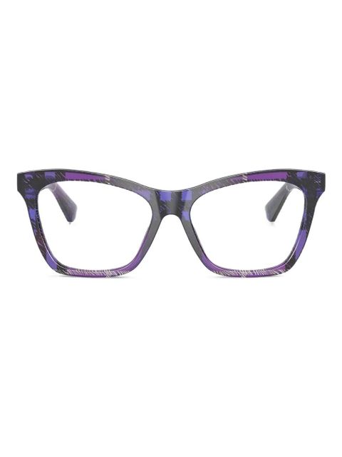 Burberry Eyewear check-pattern square glasses - Purple - zdjęcie produktu nr 1