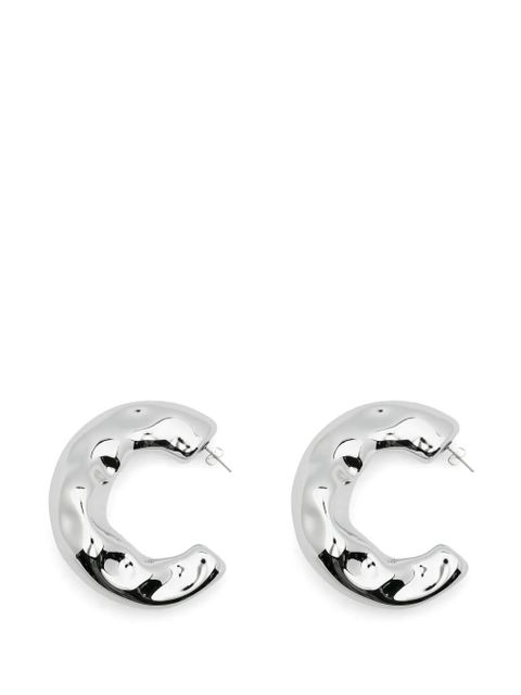 Essentiel Antwerp sculpted hoop earrings - Silver - zdjęcie produktu nr 1