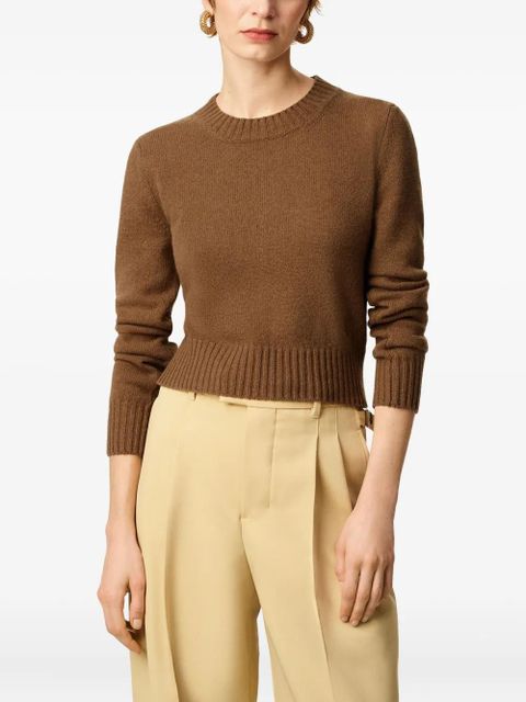 AMI Paris Ami De Coeur crew-neck cashmere sweater - Brown