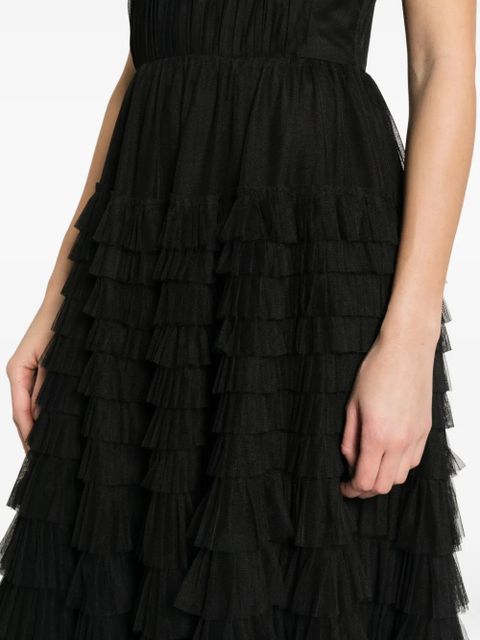 TWINSET ruffled V-neck dress - Black