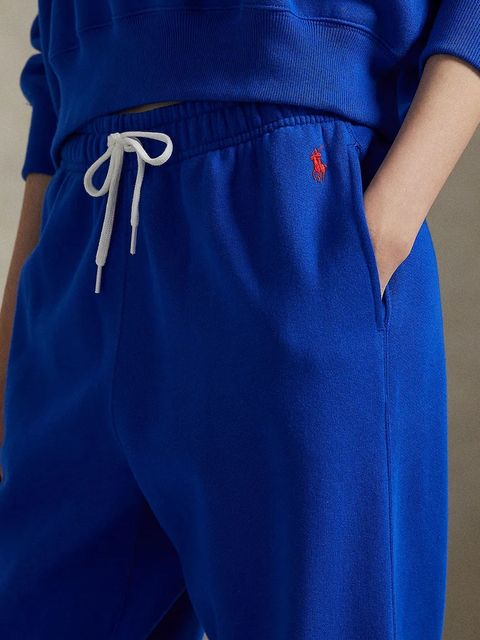 Polo Ralph Lauren spodnie dresowe damskie kolor fioletowy gładkie 211971700 - zdjęcie produktu nr 2