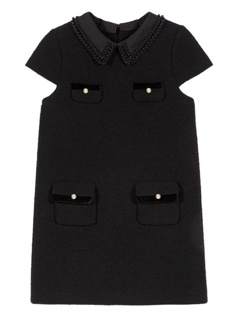 Maje beaded-collar four-pocket mini dress - Black - zdjęcie produktu nr 1