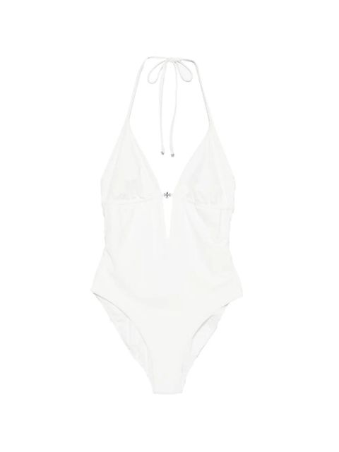 Tory Burch logo-plaque swimsuit - White - zdjęcie produktu nr 1