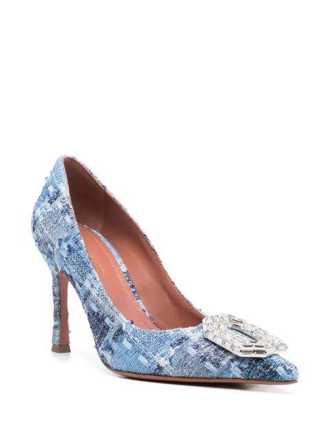 Amina Muaddi 90mm Camelia pumps - Blue