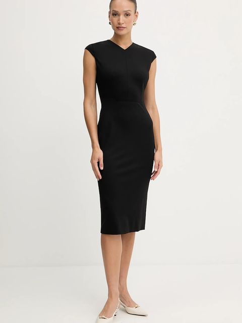 BOSS sukienka kolor czarny midi prosta 50541987 - zdjęcie produktu nr 1