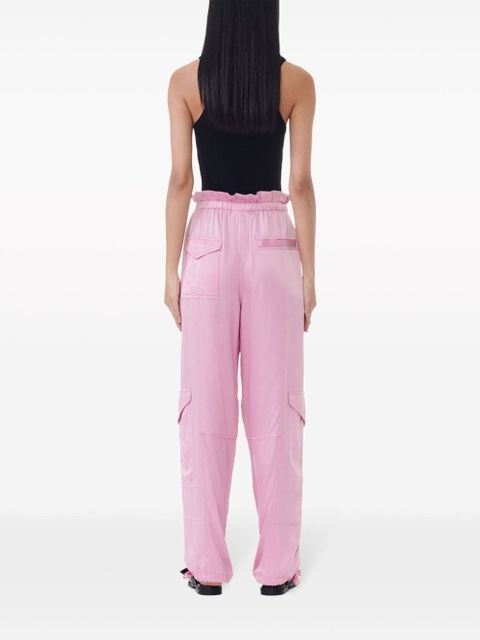GANNI drawstring cargo trousers - Pink