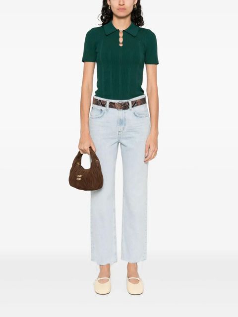 SANDRO jersey polo top - Green - zdjęcie produktu nr 2