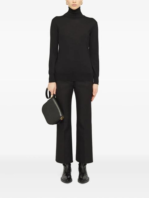 Jil Sander cotton cropped trousers - Black