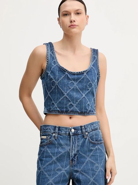 Calvin Klein Jeans top jeansowy kolor granatowy LV047D708G - zdjęcie produktu nr 1