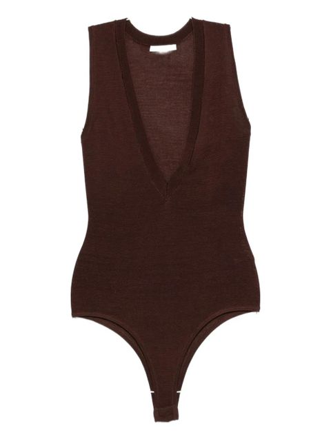 ENTIRE STUDIOS V-neck sleeveless bodysuit - Brown