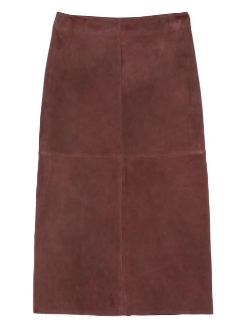 Weekend Max Mara suede straight skirt - Brown - zdjęcie produktu nr 1