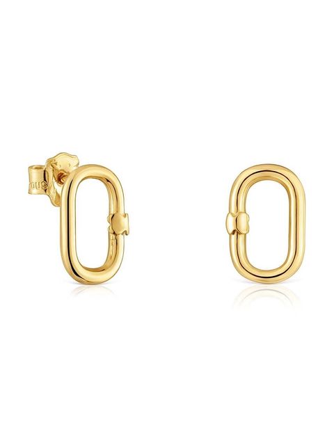 Tous kolczyki złote Hold Oval 1004227000