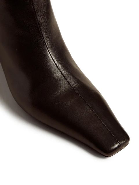 KHAITE The Davis 50mm leather boots - Black