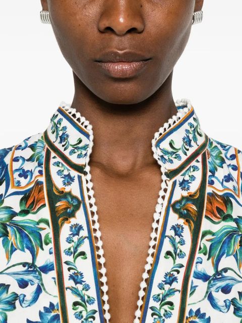 FARM Rio floral-print maxi dress - White