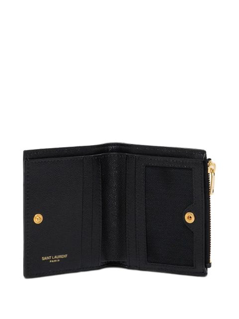 Saint Laurent Cassandre quilted logo wallet - Black