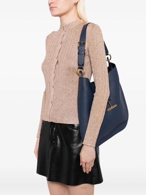 TOM FORD large Tara T-bar buckle shoulder bag - Blue