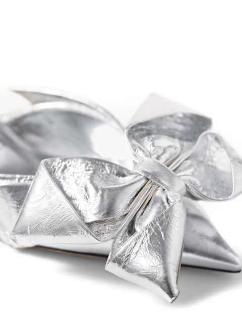 Jimmy Choo 50mm Staz mules - Silver