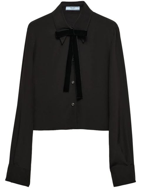 Prada bow-detail shirt - Black - zdjęcie produktu nr 1