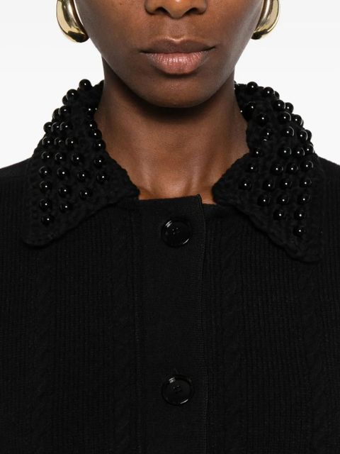 PINKO embellished-collar cardigan - Black - zdjęcie produktu nr 2