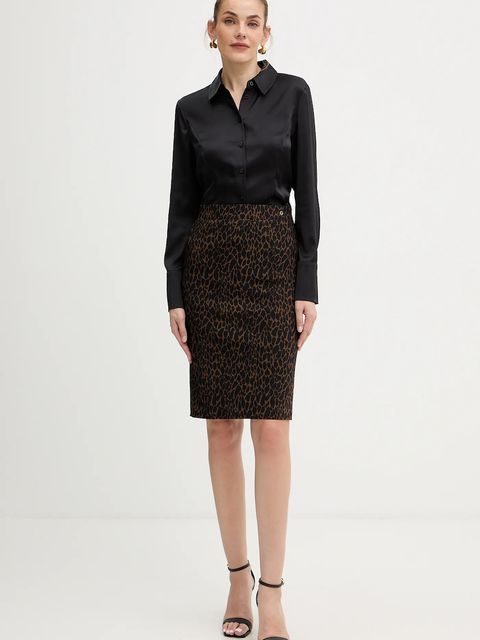 Guess spódnica CRETA kolor brązowy midi ołówkowa W5BD84 W2362 - zdjęcie produktu nr 2