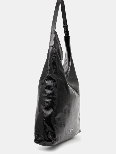 Karl Lagerfeld Jeans torebka skórzana kolor czarny B1W30184 - zdjęcie produktu nr 2