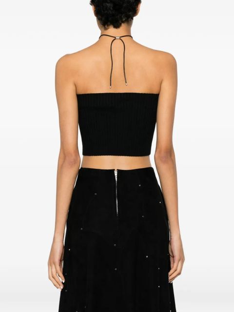 Chloé ribbed-knit bandeau top - Black