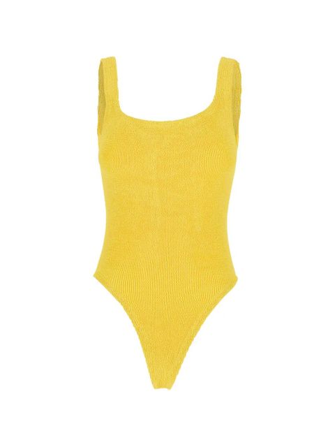 Hunza G square-neck crinkle swimsuit - Yellow - zdjęcie produktu nr 1