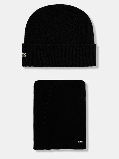 Lacoste czapka i szalik wełniany - zdjęcie produktu nr 1