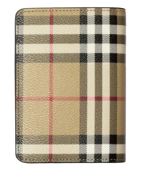 Burberry checkered passport holder - Neutrals