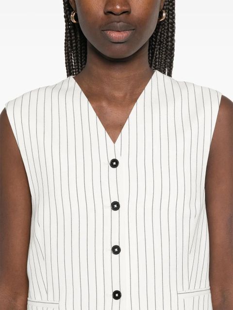 LouLou de Saison striped waistcoat - White