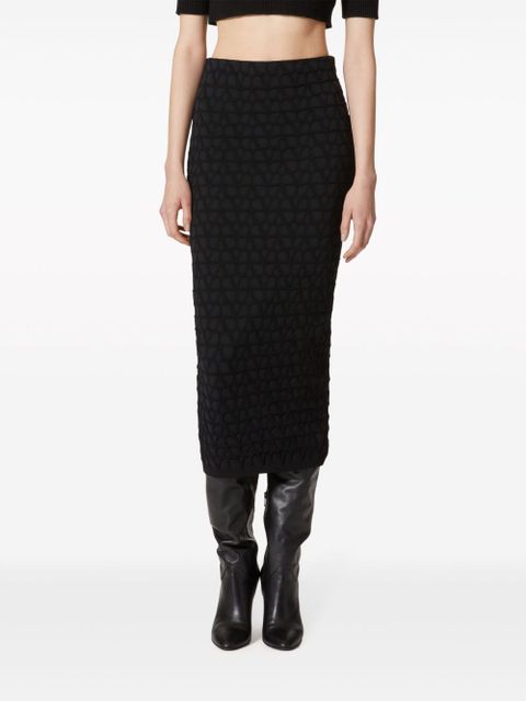 Valentino Garavani Toile Iconographe midi skirt - Black