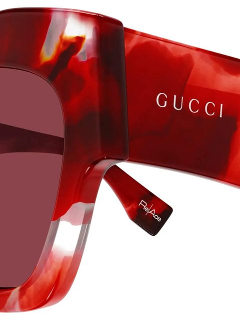 Gucci Eyewear logo-detail sunglasses - Red