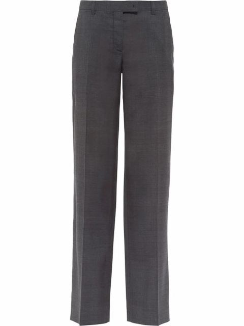 Miu Miu check-wool trousers - Grey - zdjęcie produktu nr 1