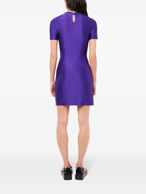 Rabanne Drapé Pression Mini Dress - Purple